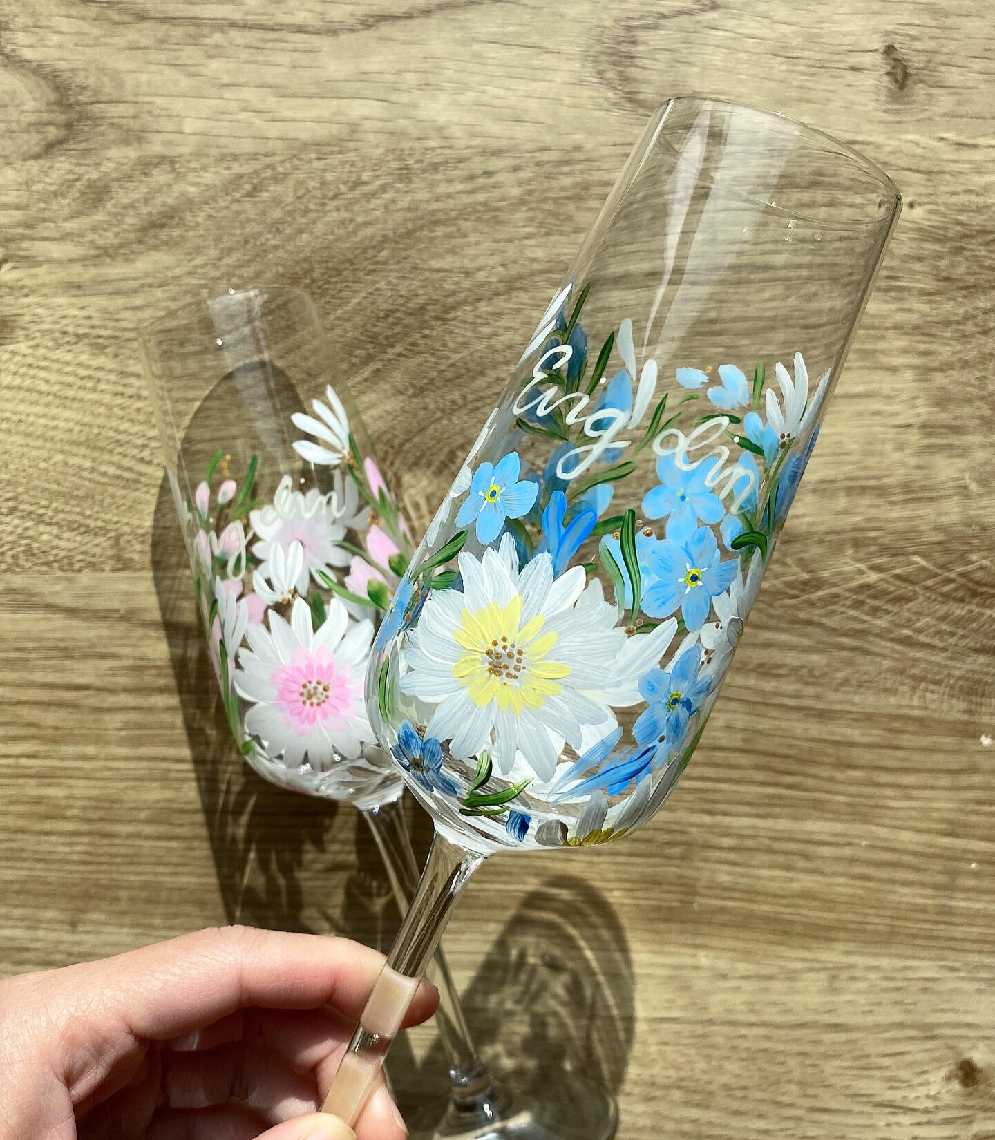 Håndmalte personlige glass